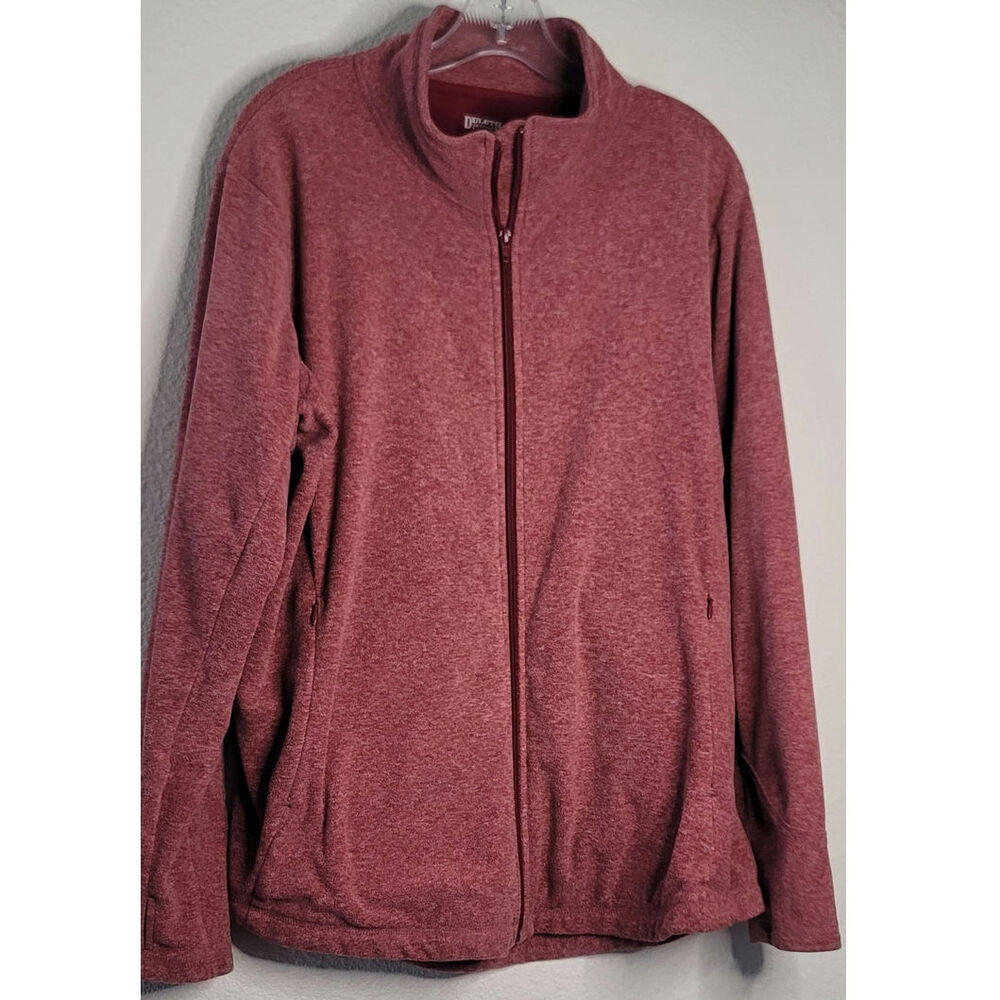 Duluth Trading Company Fleece Jacket Red Heather Full-zip Outer Layer Women 2XL